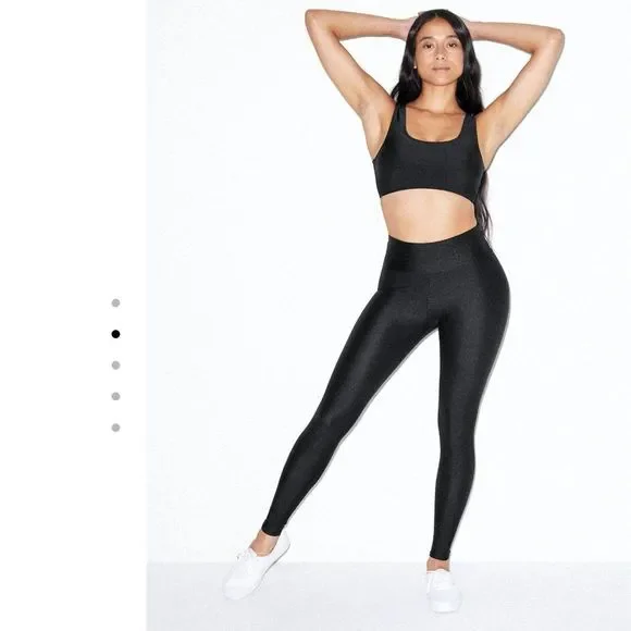 AMERICAN APPAREL Nylon Tricot High Waist Legging L - Picture 3 of 6